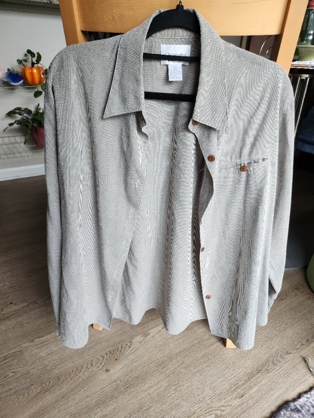 Christopher & Banks Plaid Button-Up Shirt